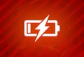 Battery Charging icon isolated on abstract red gradient magnificence background