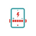 Battery charging icon on tablet pc laptop vector illusration.