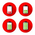 Battery charging icons - Electricity signs symbols