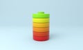 Battery charging. Battery level. Progress change concept Royalty Free Stock Photo