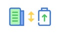 Battery Charging or Upload Status Icon, vector design Generative AI Royalty Free Stock Photo