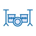 Battery drums musical instruments icon