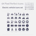 Battery Electric Vehicle Icon.BEV,EV.Electric car.Charger station.Battery power plug.Home Charging