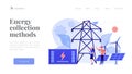 Energy storage concept landing page.