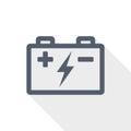 Battery flat design vector icon in eps 10