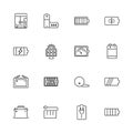 Battery - Flat Vector Icons Royalty Free Stock Photo