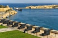 Battery and Grand Harbor of Valletta, Malta