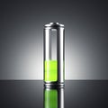 Battery with green indicator. 3d rendering Royalty Free Stock Photo