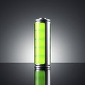 Battery with green indicator. 3d rendering Royalty Free Stock Photo