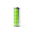 Battery with green indicator isolated. 3d rendering Royalty Free Stock Photo