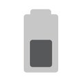 Battery half sign line vector icon.