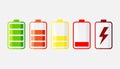 Battery icon. Color vector battery icon