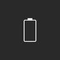 battery icon. Filled battery icon for website design and mobile, app development. battery icon from filled essential compilation