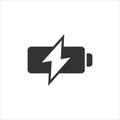 Battery icon in flat style. Accumulator vector illustration on white isolated background. Energy charger business concept