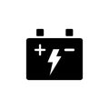 Battery icon flat vector template design trendy Royalty Free Stock Photo