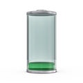 Battery icon with green charge indicator. 3D Royalty Free Stock Photo