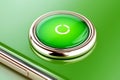 Battery icon with green glow charging animation in tech mobile interface background showcasing high-resolution design