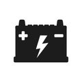 Battery icon parts for cars Ã¢â¬â vector Royalty Free Stock Photo