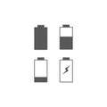 Battery icon set Royalty Free Stock Photo