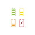 Battery icon set Royalty Free Stock Photo