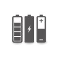 Battery icon set simple flat style vector illustration Royalty Free Stock Photo