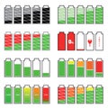 Battery icon set vector