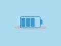 Battery icon, vector illustration, minimal design Royalty Free Stock Photo