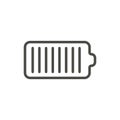 Battery icon vector. Line charge symbol.