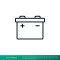 Battery Icon Vector Logo Template Illustration Design EPS 10 Royalty Free Stock Photo