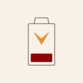 Battery icon. Vector template illustration design flat Royalty Free Stock Photo