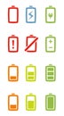 Battery icons set