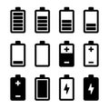 Battery icons set Royalty Free Stock Photo