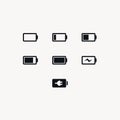 Battery icons set