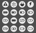 Battery icons set