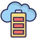 Battery Isolated Vector Icon that can easily modify or edit. Royalty Free Stock Photo