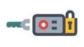 Battery with Key and Lock Icon, vector design Generative AI Royalty Free Stock Photo