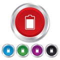 Battery level sign icon. Electricity symbol.