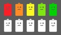 Battery level smiley icons