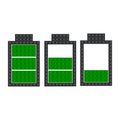 Battery level vector icon from the constructor. Royalty Free Stock Photo