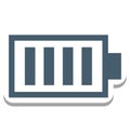 Battery, Level Vector Icon ediatable Royalty Free Stock Photo