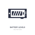 battery levels icon on white background. Simple element illustration from Technology concept