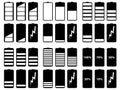 Battery levels vector