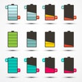 Battery Life Icons Set Set