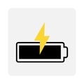 Battery lightning, great design for any purposes. Electric power. Vector illustration. stock image.
