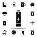 battery, lightning icon . Set of alternative energy illustrations icons. Can be used for web, logo, mobile app, UI, UX