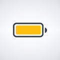 Battery load icon, vector illustration. Flat design eps 10