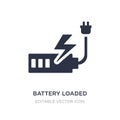 battery loaded icon on white background. Simple element illustration from UI concept Royalty Free Stock Photo