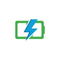 Battery logo vector icon illustration