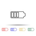 battery mark multi color style icon. Simple thin line, outline vector of web icons for ui and ux, website or mobile application Royalty Free Stock Photo