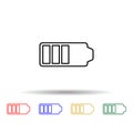 battery mark multi color style icon. Simple thin line, outline vector of web icons for ui and ux, website or mobile application